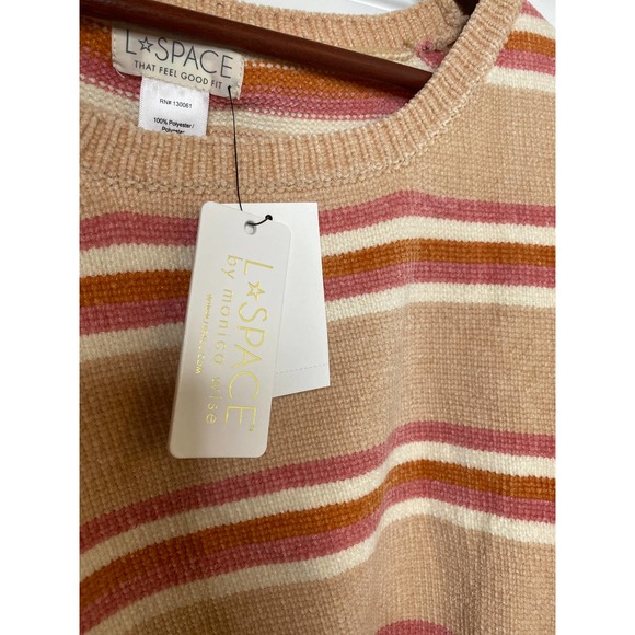 L*Space Sun Seeker Pullover Striped Sweater Small - Picture 5 of 6